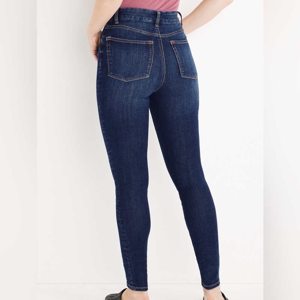 Maurices Limitless Dark Wash High Rise Super Skinny Jeans Medium Short Women’s